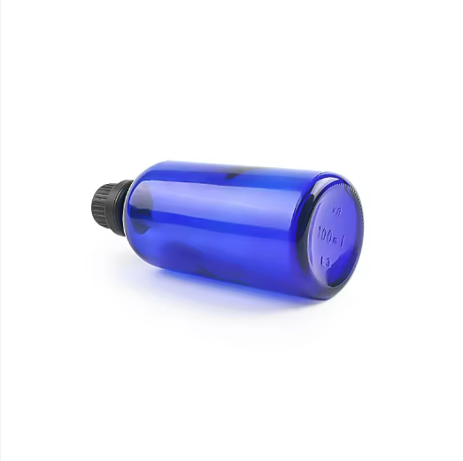 Blue color glass dropper bottle 5ml 10ml 15ml 20ml 50ml essential oil bottle with dropper lid