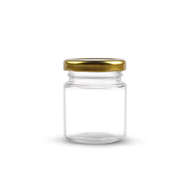 Wholesale Small Size Round 75ml 100ml Glass Food Strorage Jar for Bird’s Nest Jam Sugar Jelly Storage with Metal Lid