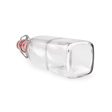 Airtight Square Glass Beverage Bottle