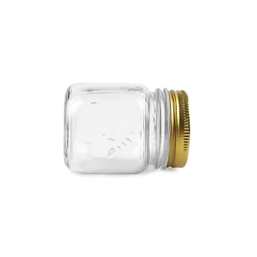 Transparent embossing glass jar