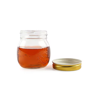 Transparent embossing glass jar