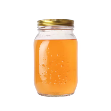 Transparent embossing glass jar