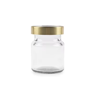 Clear 75ml glass honey jar edible bird's nest separate bottle with anti-theft clasp