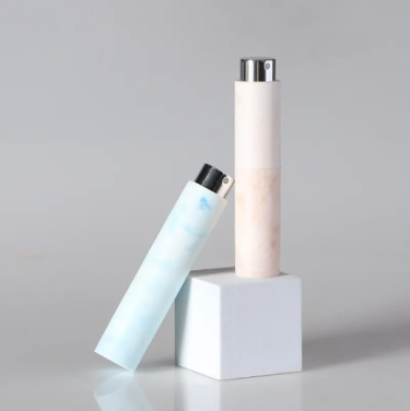 wholesale empty 10ml travel perfume packing glass spray bottle with shell