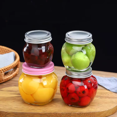 Wholesale High Quality Resistant 80ml-630ml Food Grade Sauce Fruit Jam Pickle Glass Jars with Deep lids