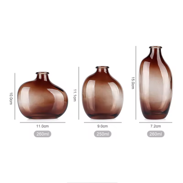 gradient color flat shape vase