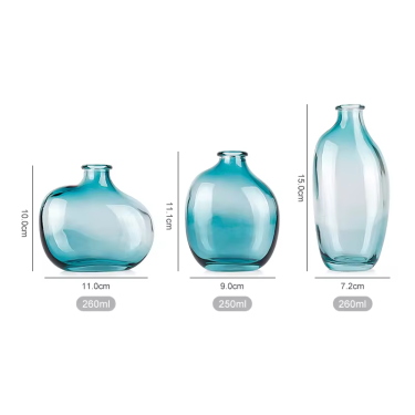 gradient color flat shape vase