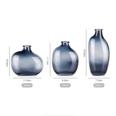 gradient color flat shape vase