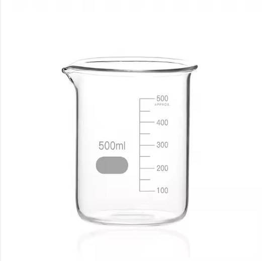 1000ml High Quality Round Beaker Borosilicate Glass for Laboratory 500ml Support Customization Screen Print