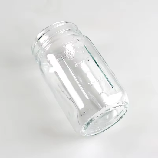 Wholesale 140ml 200ml 250ml 350ml 480ml 700ml transparent food glass storage jars chutney pasta sauces pepper sauce kitchen glass mason jars with metal lid