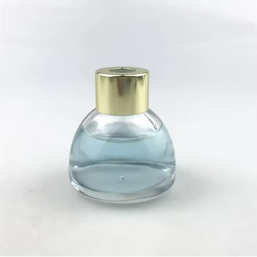 new transparent 30ml reed diffuser empty bottles with golden collar