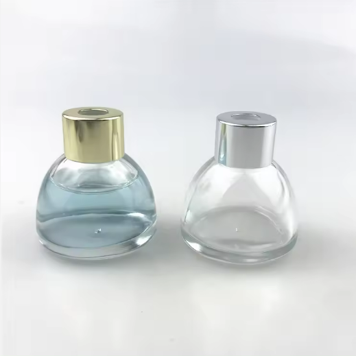 new transparent 30ml reed diffuser empty bottles with golden collar