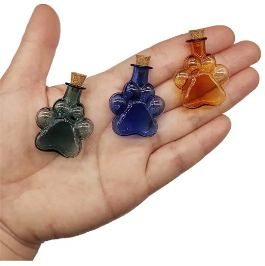 Colored Spell Jars Tiny Wishing Glass Bottles with Cork Small Potion Jars Clear Rum Mini Bottles