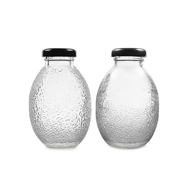 Custom packing cute lemon shape 250ml 8oz glass lemon juice bottles with airtight 38mm cap