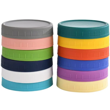 PP Plastic lid supplier BPA free colorful wide mouth 86mm 70mm airtight canning mason jar lids wholesale