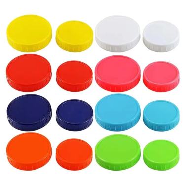 PP Plastic lid supplier BPA free colorful wide mouth 86mm 70mm airtight canning mason jar lids wholesale