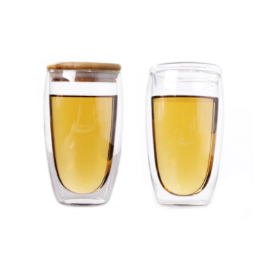 Borosilicate Double Wall drinking glasses 16oz pint glass cup/beer glass with customized design