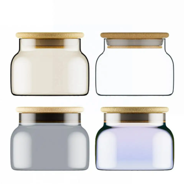Hot sell 10oz Exclusive Custom High Quality Luxury Glass Candle Jars For Candle Making Candle Container With Lids