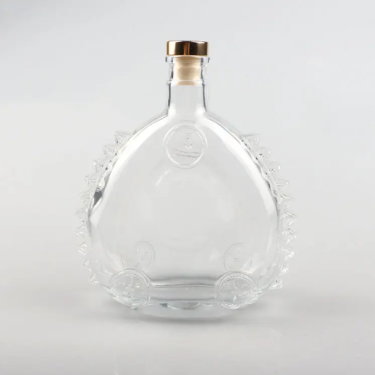 750ml decanter clear glass spirit brandy bottle with cap