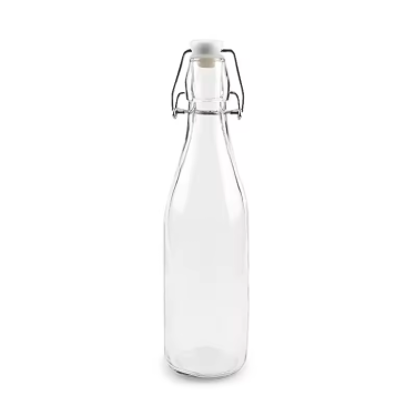 glass bottle with swing top