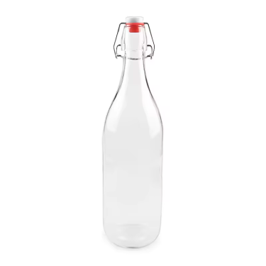 glass bottle with swing top