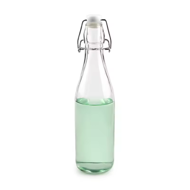 glass bottle with swing top