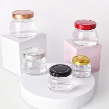 High Quality 30ml 50ml 75ml 100ml Transparent Short Round Shape Food Storage Edible Bird’s Nest Jam Glass Jar