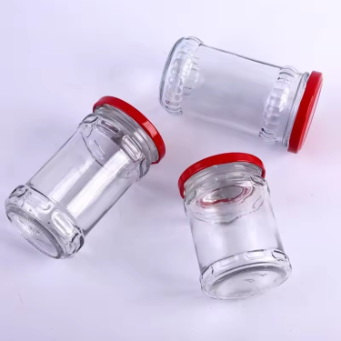 Wholesale 200ml 220ml 280ml Clear Embossing Glass Canning Jars