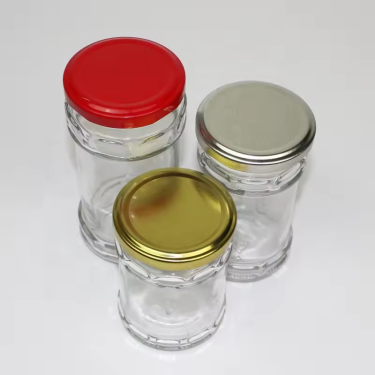 Wholesale 200ml 220ml 280ml Clear Embossing Glass Canning Jars