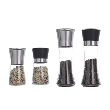 180ml Stainless steel pepper grinder glass grinding bottle now grinding pepper powder seasoning bottle wholesale