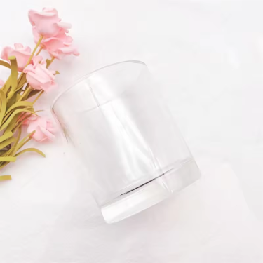 thick bottom glass candle jar