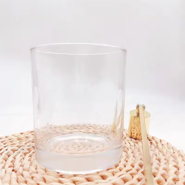 thick bottom glass candle jar