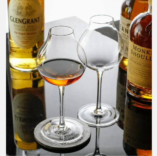 250ml High quality Blender Glasses Onion Shape Design Whisky Goblet Drinking Glass customize logo