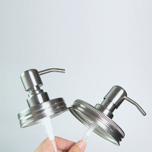 Stainless Steel Mason Jar Foaming Soap Pump Dispenser Lids