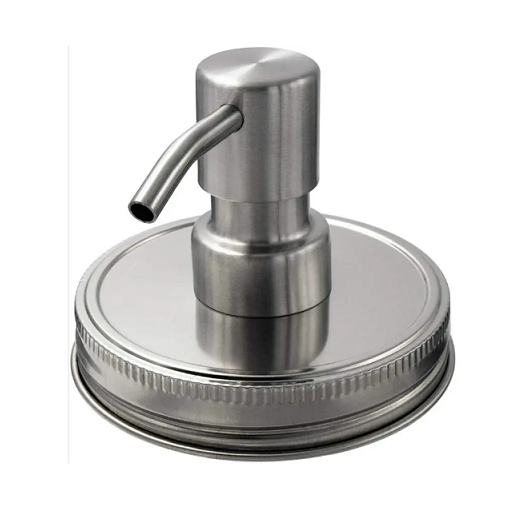 Stainless Steel Mason Jar Foaming Soap Pump Dispenser Lids