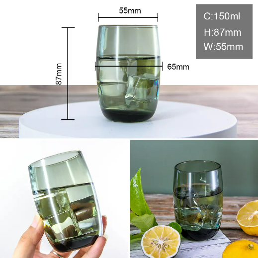 150ml Custom water whiskey crystal drinking glassware Highball glass cup