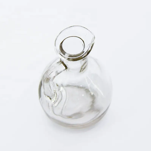 Best Selling extra Clear Glass Cooking Unique Olive Oil Bottle With Handle And Cork Stoppers