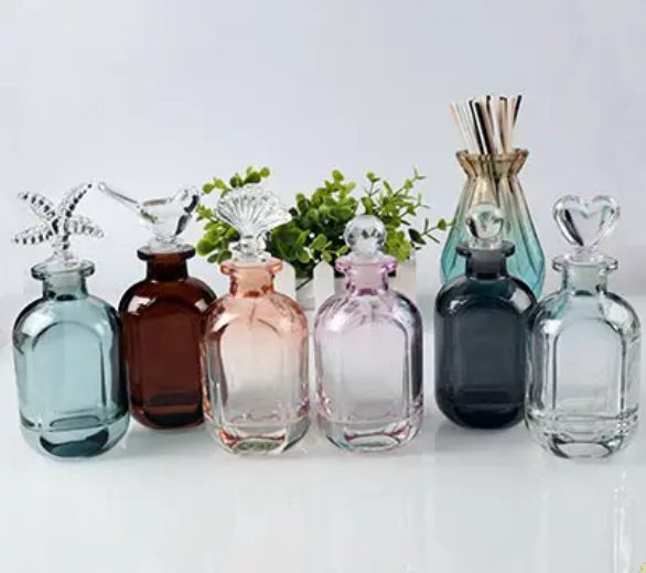 Hot Sell Luxury 5oz 150ml Empty Reed Diffuser Glass Bottle Home Aroma Diffuser With Lids