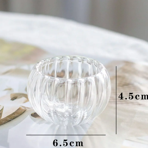 European clear glass candle holder Elegant transparent double-layer glass candle holder Warm and romantic home accessories