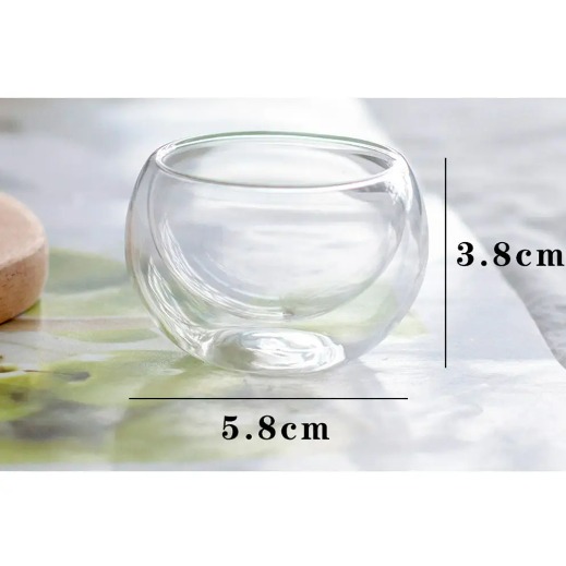 European clear glass candle holder Elegant transparent double-layer glass candle holder Warm and romantic home accessories