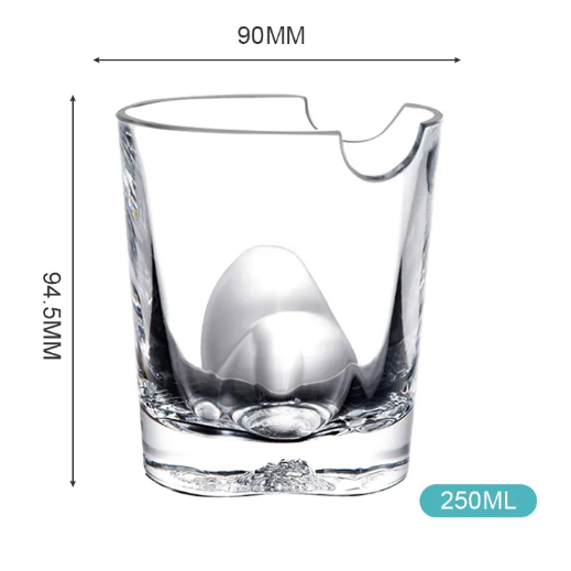 Free Sample Clear Customised Unique Whiskey Glasses Heavy Base Shot Glass Sublimation Cigar Holder Glass Cups For Home Party