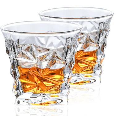 Free Sample Top Seller Luxury Wine Glasses Custom Clear Square Engraved Glass Whisky Crystal Cup For Home Bar Party