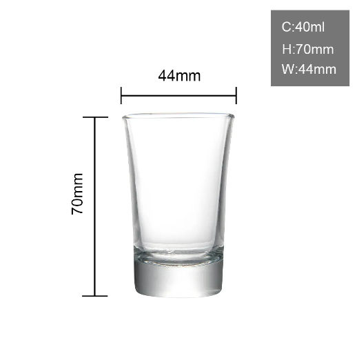 40ml Wine whiskey cup blank sublimation espresso glasses small bullet shot glass for bar