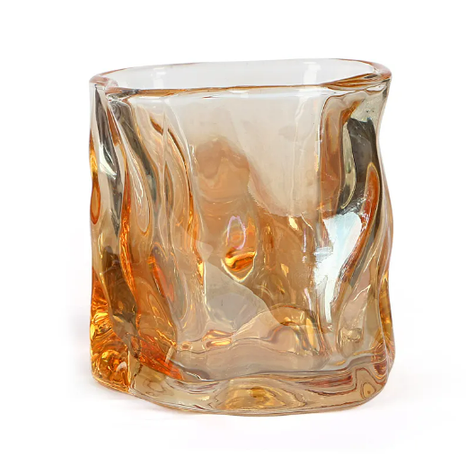 New arrivals 150 ml special design laser glass water cup decorative cup for sale