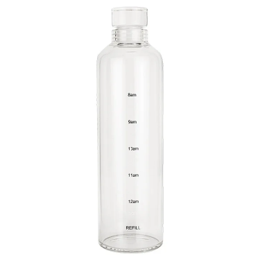 High Borosilicate Clear Empty Glass Water Bottles And Lids 250ml 500ml 750ml Reusable Glass Drinking Bottles
