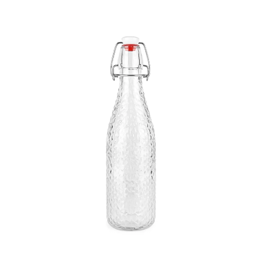 High quality embossed glass bottle