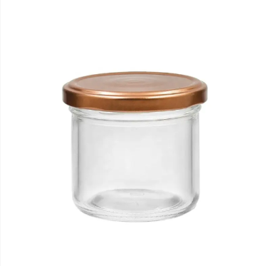 Factory directly sale 150 ml cubilose empty caviar bowl shape jar hot sauce honey jam glass jars with tinplate lids