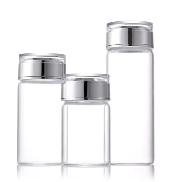 Factory Wholesale Food Grade Lead-Free High borosilicate Glass Tube Bottle with Screw Oxidized Cover