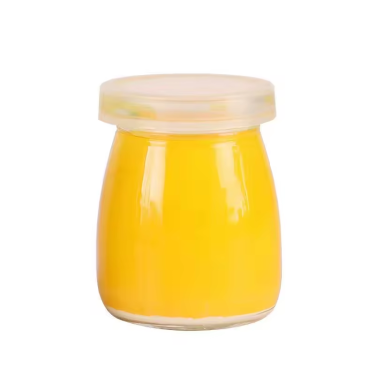 pudding glass jar with lid