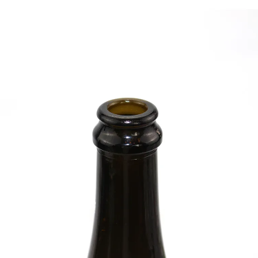 Wholesale 750ml round large brown champagne wine glass bottle with stopper lid